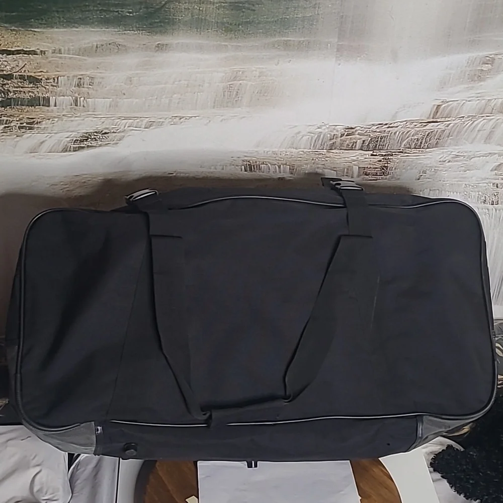 New with tag! Omaya Oversized Black Travel Over the Shoulder Duffel Utility Bag